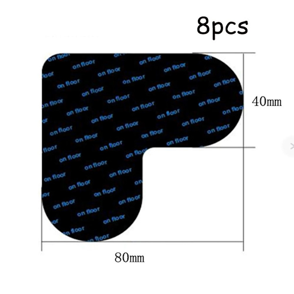 Non-Slip Sticker Tæppefiksering SORT HJERTE HJERTE black heart-heart