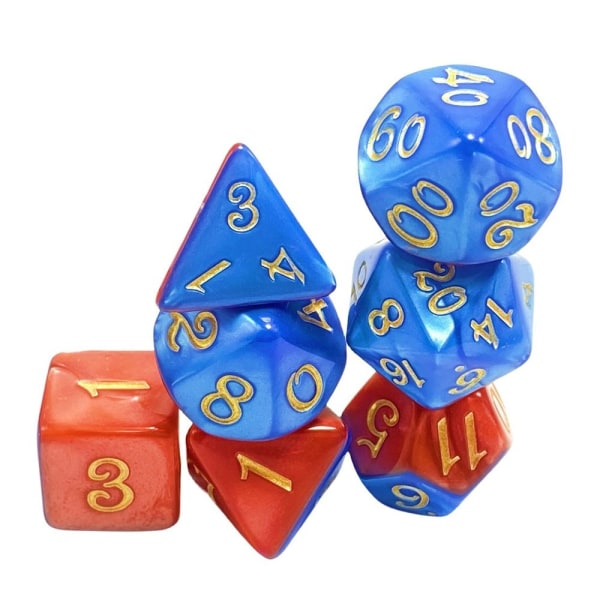 7 kpl / set DND Dice Polyhedral Dice STYLE 3 STYLE 3 Style 3