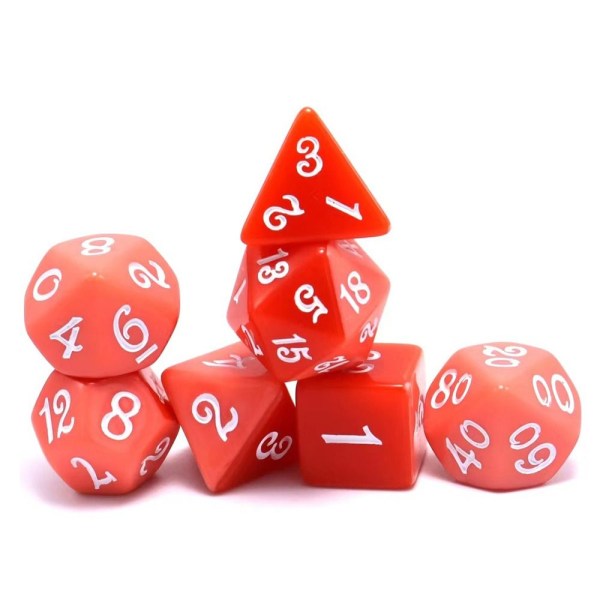 7 kpl / set DND Dice Polyhedral Dice STYLE 1 STYLE 1 Style 1