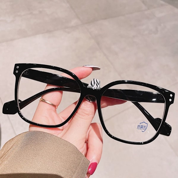 Anti-Blue Light Glasses Ylisuuret silmälasit MUSTA Black