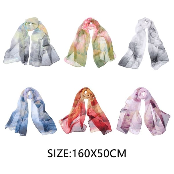 Chiffonskjerf Langt sjal 1 1 1