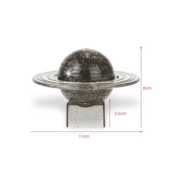 Kristallpussel Saturnus GRÅ grey