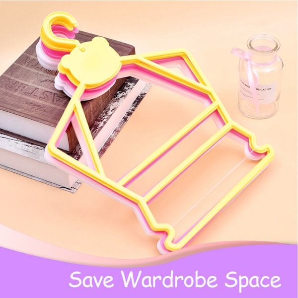 5 STK Babytøjsbøjle i ét stykke tøjstativ GUL 5 STK 5 STK Yellow 5pcs-5pcs