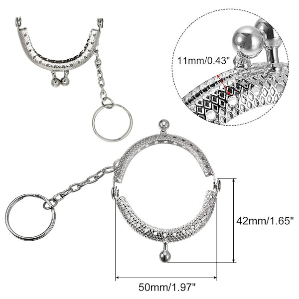 Kukkarokehys Kiss Clasp Kukkaro lukkokehys MUSTA black