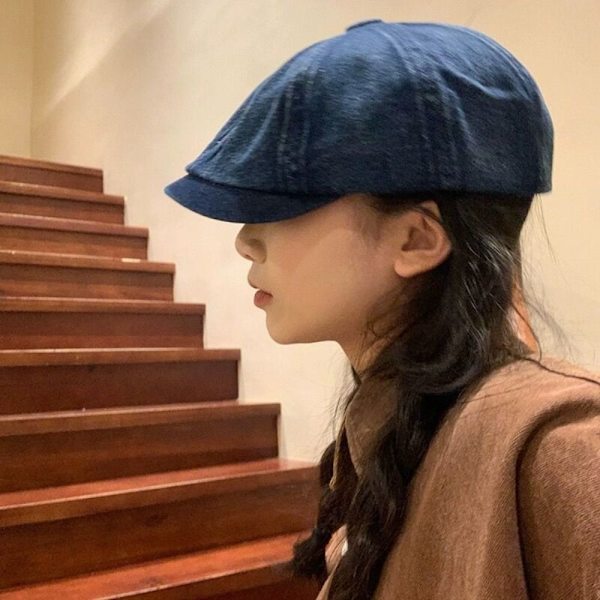 Kahdeksankulmainen Cap Beret Cap VALEAN SININEN VAALEENSININEN light blue
