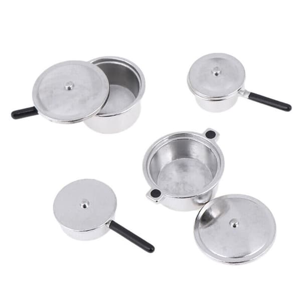 4st/ Set Mini Pot Köksapparater Dockhus