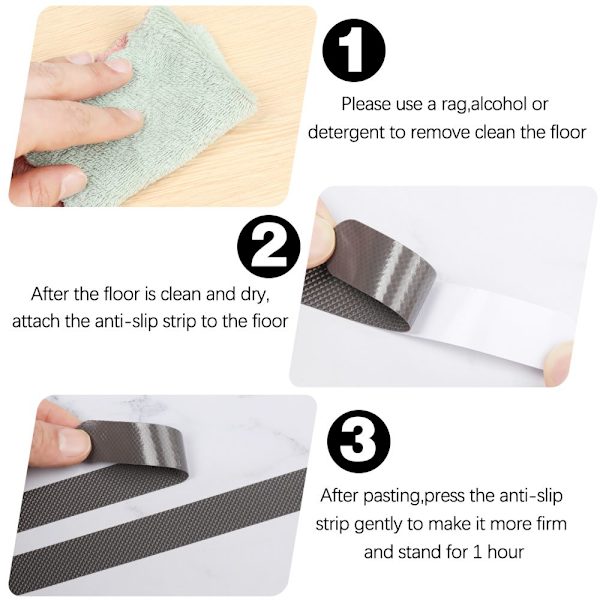 24ST Anti-Slip Strips Bath Safety Strips BLÅ S-SHAPED blue S-shaped