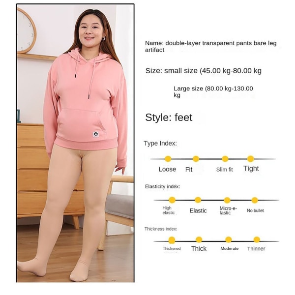 Strumpbyxor Storlek Plus Step-on Feet Leggings NATURAL 45-80KGSTEP NATURAL 45-80KGSTEP ON FOOT-STEP ON FOOT