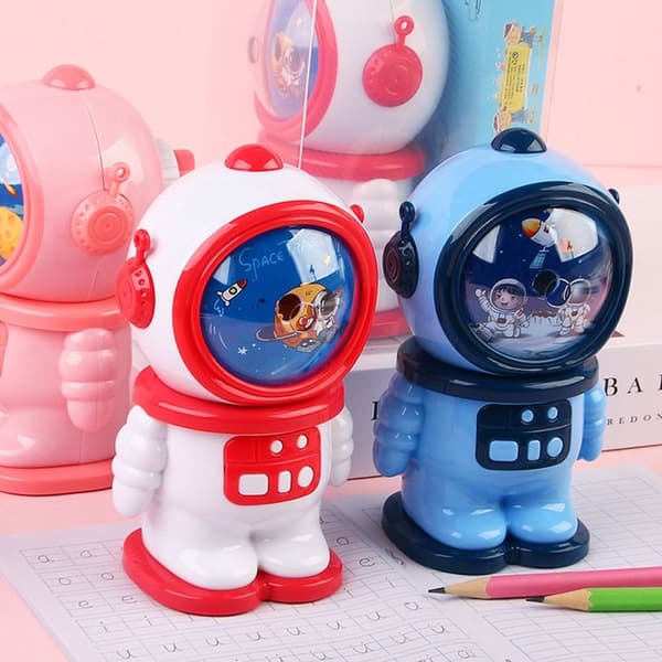 Astronaut Pencil Sharpener Third Gear Justerbar ROSA Pink