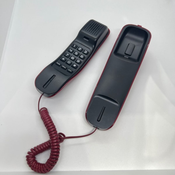 Telefon med ledning Kablet telefon RØD Red