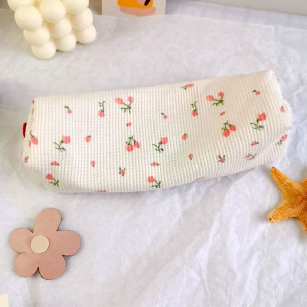 2 st Blommig Fresh Style Pencil Bag ROSA Pink