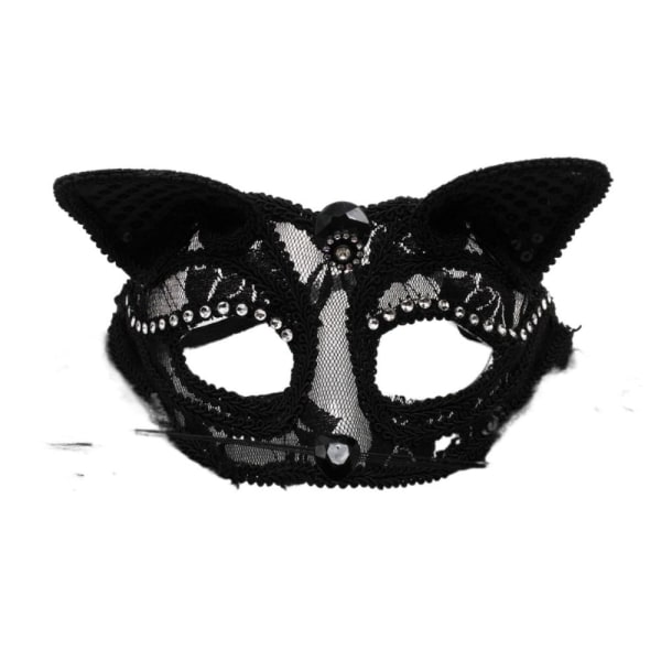 Lace Masquerade Eye Mask Half Face Lace Cat Mask D D D