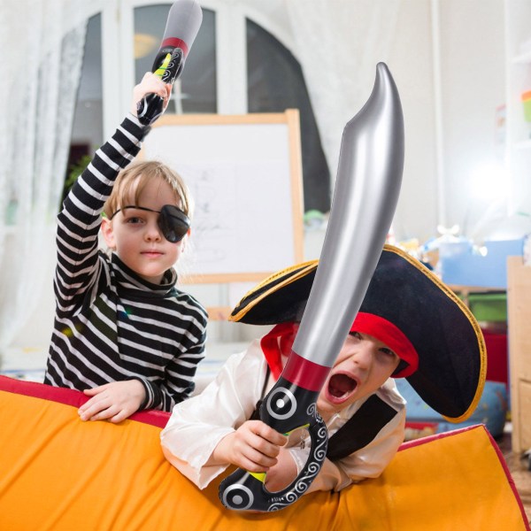 2 st uppblåsbara svärd scen rekvisita Viking Pirate Toy