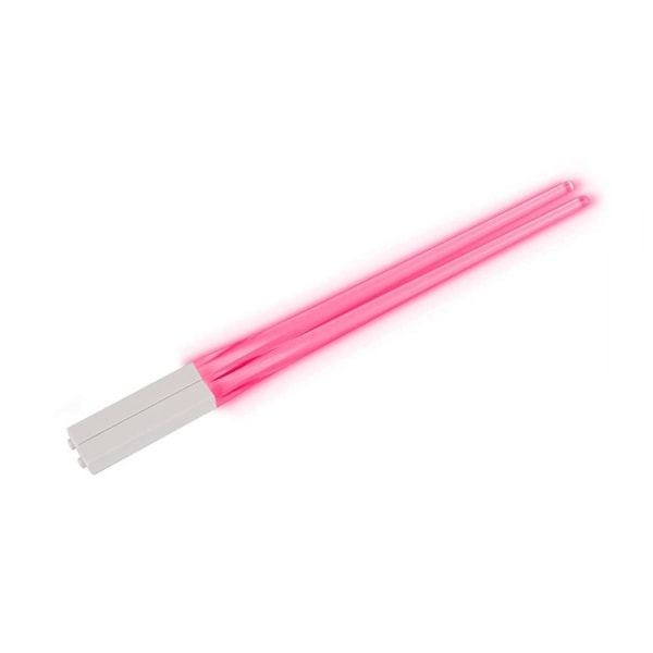 2 ST LED Glödande Ätpinnar Glödande Ljus Sabre Chop Sticks Pink