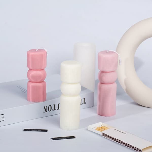 Sylinder stearinlysform 3D kunstvoksform LANG LANG Long