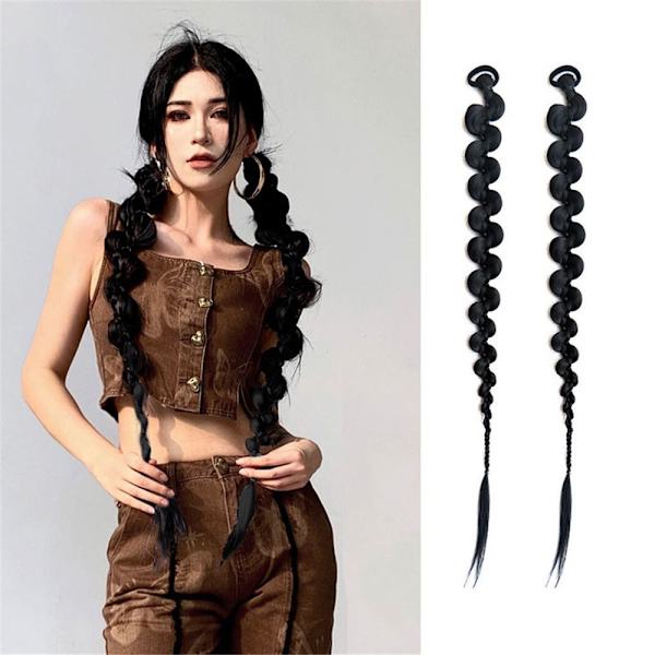 Pitkät nyrkkeilypunos Peruukki Bubble Braid C 2PCS C 2PCS C 2pcs
