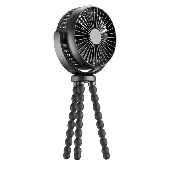 Blæksprutte Ventilator Klapvogn Ventilator SORT 5200MAH 5200MAH