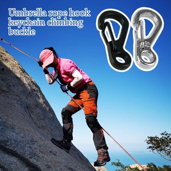 10 kpl Kiipeilykarabiini Camping Clip SILVER Silver
