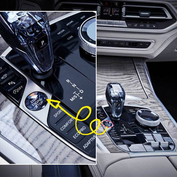 til bm w E90 E91 E92 E93 E60 4-farvet start stop knap rød