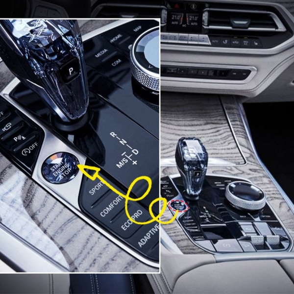 til bm w E90 E91 E92 E93 E60 4-farvet start stop knap sort