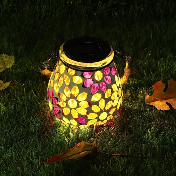 Mosaic Solar Lights Mason Jar Lampe B B B