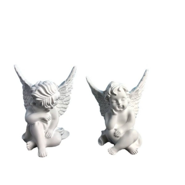 2 stk Little Angel Ornament Angel Resin Home Decoration SETT SET SET