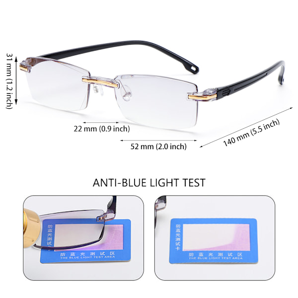 Läsglasögon Anti Blue Light BRUN STYRKA 1,50 brown Strength 1.50