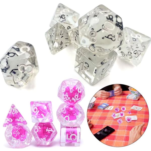 7kpl / set DND Dice Polyhedral Dice STYLE 2 STYLE 2 Style 2