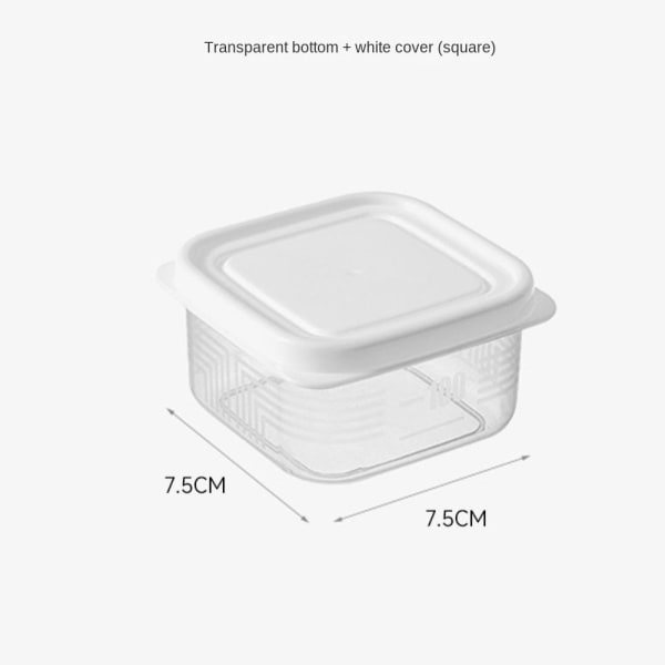 Køleskabskonserveringsboks Opdelt opbevaringsboks SWhite/Transparent