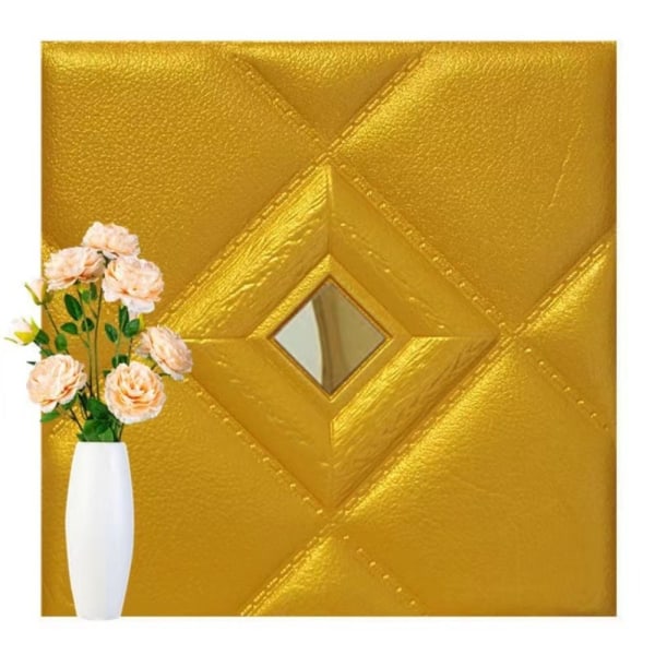 2 kpl Itseliimautuva seinätarra 3D-taustakuva GOLD DESIGN B Gold Design B-Design B