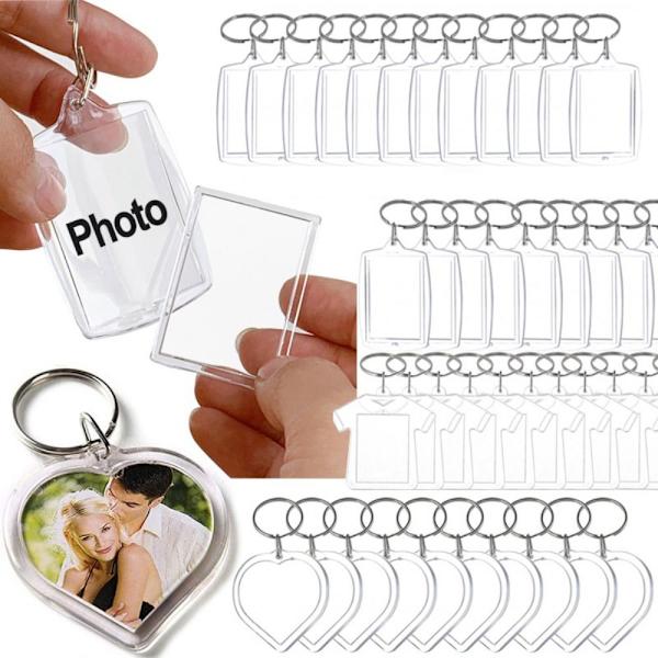 5 stk fotoramme nøkkelring Blank nøkkelring STIL 2 STIL 2 Style 2