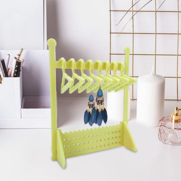 Øreringe Halskæde Opbevaring Bøjle Ørering Display Rack GUL Yellow