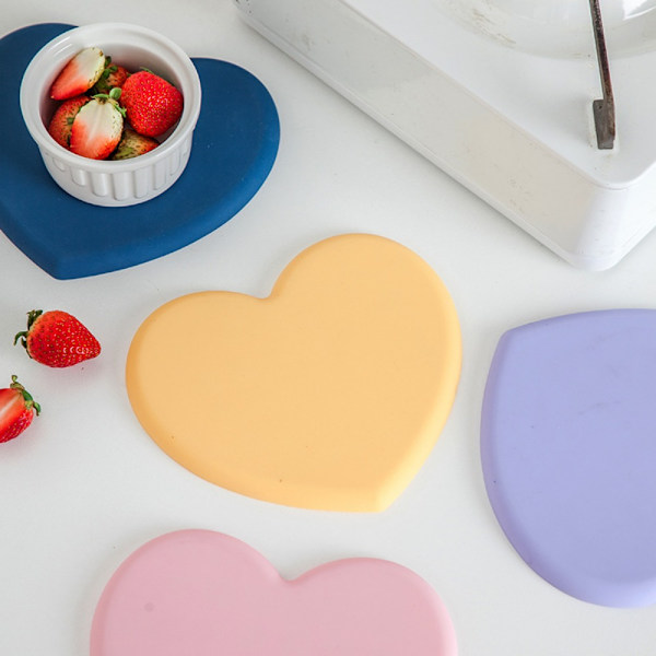 Silicone Mat Cup Coasters VALKOINEN white