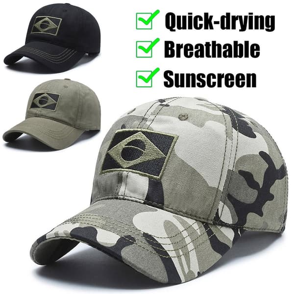 Brasilien flagga Baseballkepsar Cap CAMO camo