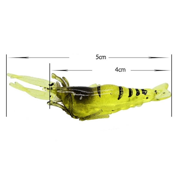 10 STK Fiskelokk Rekelokk GUL INGEN KROK INGEN KROK yellow no hook-no hook