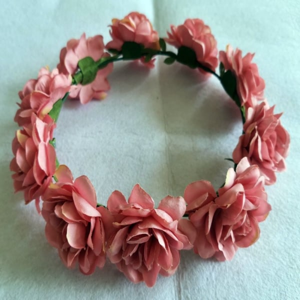 Blomster pandebånd Bohemian Flowers Wreath RØD RØD Red