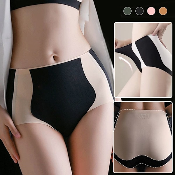 Hip Lifting Color Panel Alushousut Ice Silk Muotoilevat alushousut MUSTA L black L