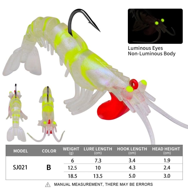 2st Minnow Fishing Lure Räkbete 13,5 CM 19GB B 13.5 CM 19GB