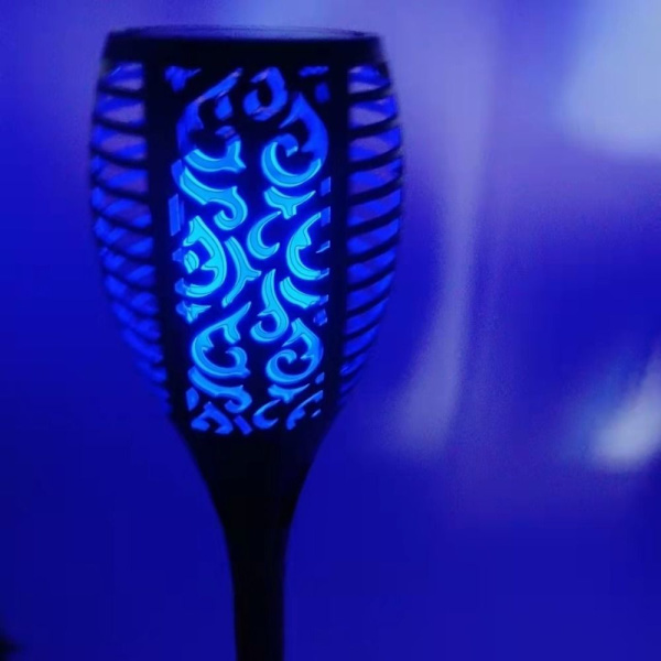 Solar Lampa Flame Light BLÅT blue