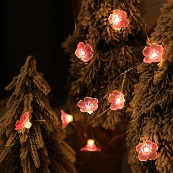 Cherry Blossom Light String Innergårdslampa String ROSA pink