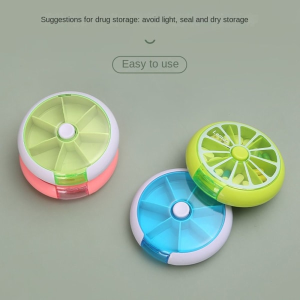 Pill Organizer Pilleveske Eske LYS GRØNN Light green