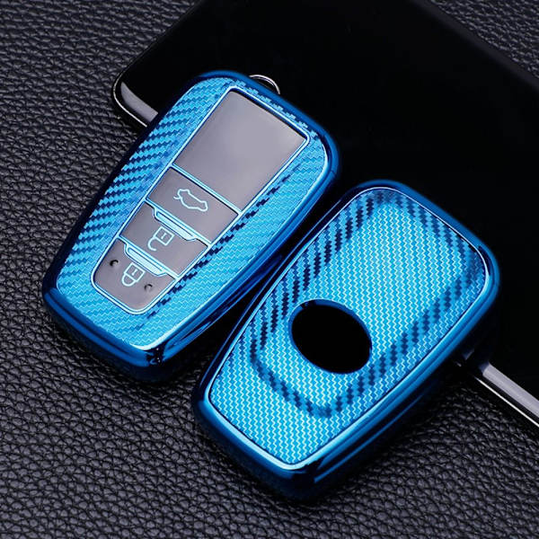 Fjernkontrollnøkkelveske Bilnøkkelveske 3 KNAPPER BLÅ 3 KNAPPER BLÅ 3 Buttons Blue