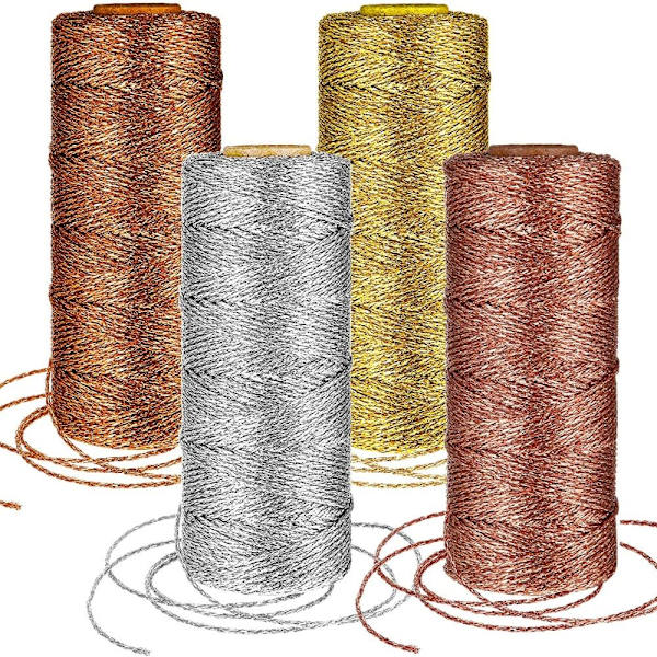 Färgad Twine Gold Twine Gold Garn