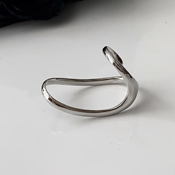 2stk Double Finger Ring Åpen Ring SØLV Silver
