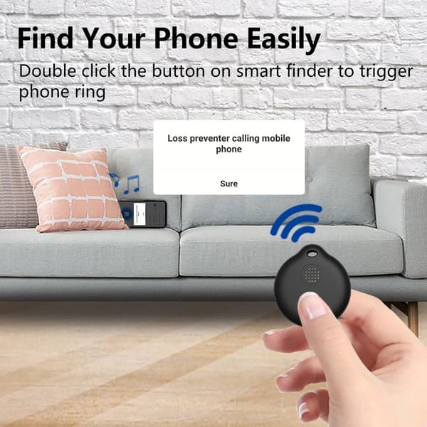 Anti-Lost Alarm Mini GPS Tracker VALKOINEN white