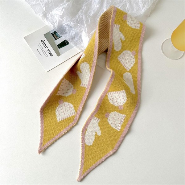 Liten Scarf Stickad Sjal Scarf ROSA pink