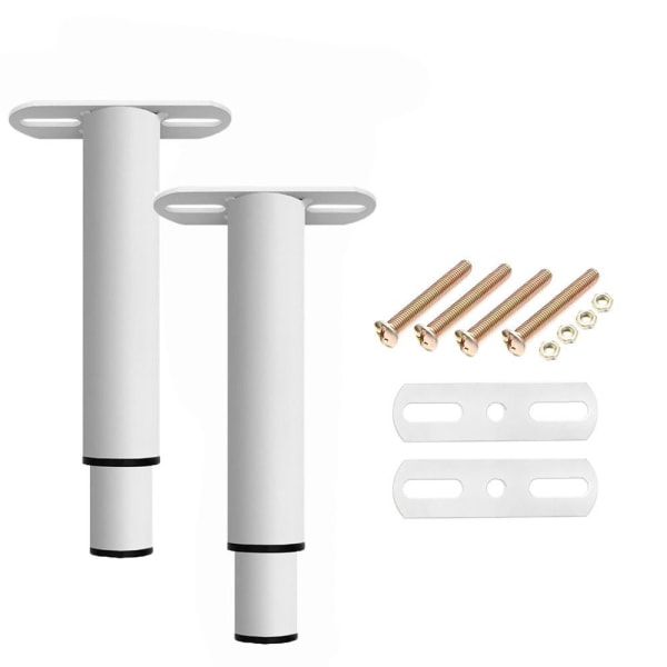 1/2STK Justerbar Møbel Ben Høydekontroll HVIT 2STK 2STK white 2pcs-2pcs