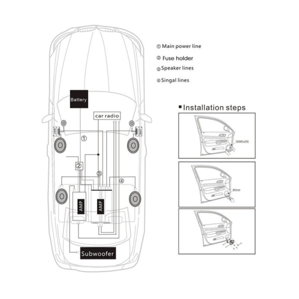 Bil diskanthøjttalere Mini Dome Diskanthøjttaler Dome højttalerlyd 2pcs