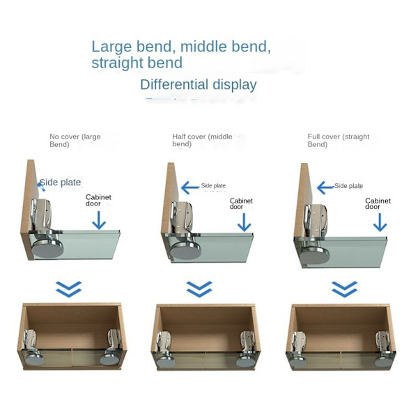 Glasdør Buffer Hængsel Skab Hængsel Clip STYLE 6 STYLE 6 Style 6