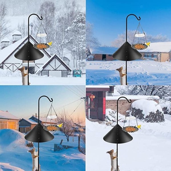 Squirrel Baffle Bird Feeder stang 14TOMMER MED KROG MED KROG 14inchwith hook